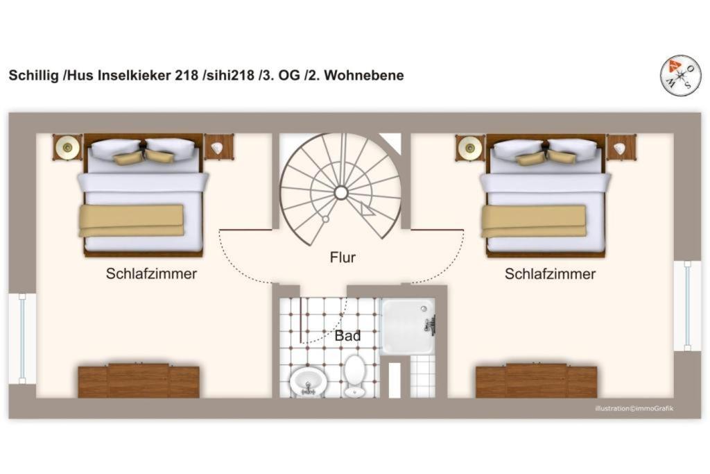 Hus Inselkieker Hus Inselkieker 218 Apartment ชิลลิคช์ ภายนอก รูปภาพ